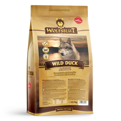 Wolfsblut Wild Duck ACTIVE Adult Hundfoder Med Anka Medium 12,5 kg